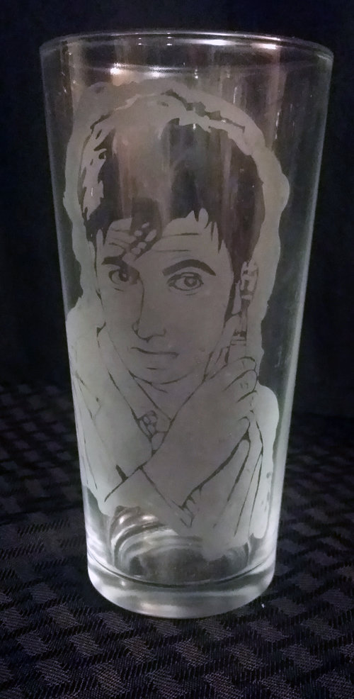 Doctor Who 10th Doctor / David Tennant Etched Glass CD-004