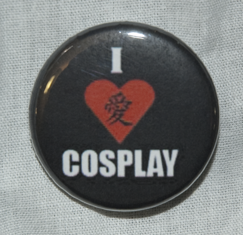 I Love Cosplay Button B-004