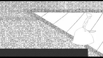 두꺼운 옷을 입은 여자와 채찍을 든 남자