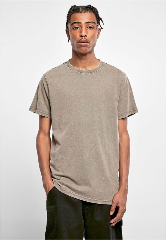 Acid Washed Round Neck Tee