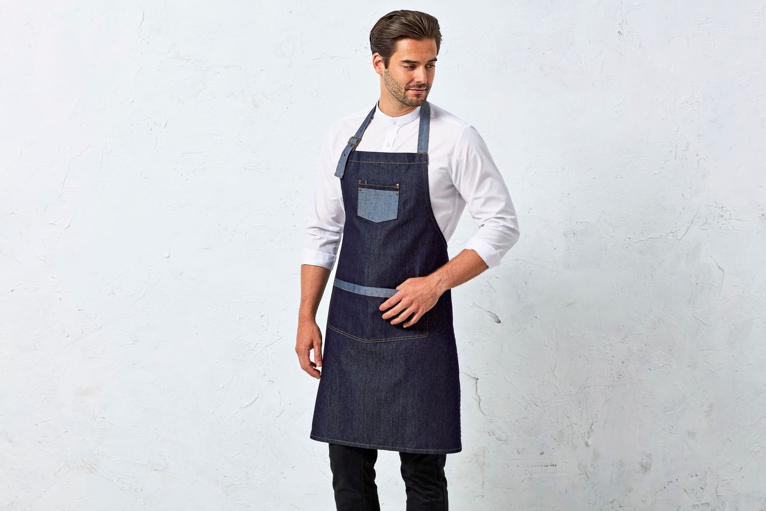 Denim Contrast Apron Denim Contrast Apron
