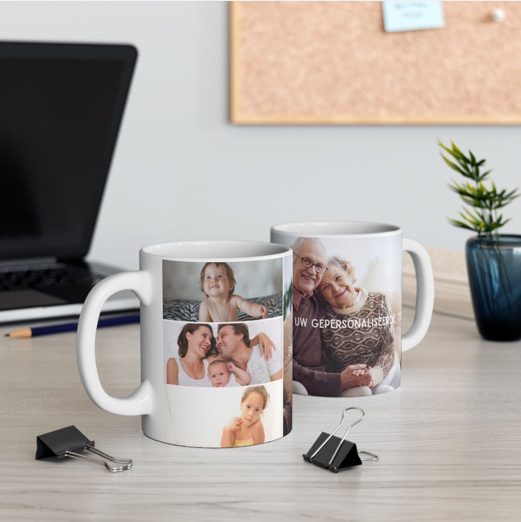 Handgedrukte tas, album met 4 foto's naar keuze Handgedrukte tas, album met 4 foto's naar keuze