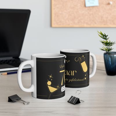 Handgedrukte tas, "Gelukkige Verjaardag"