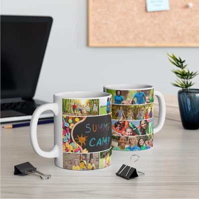 Handgedrukte tas, album met 9 foto's naar keuze (Summer Camp)