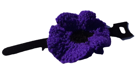 AP - Traditional Handmade Purple Poppy With Velcro Fastener