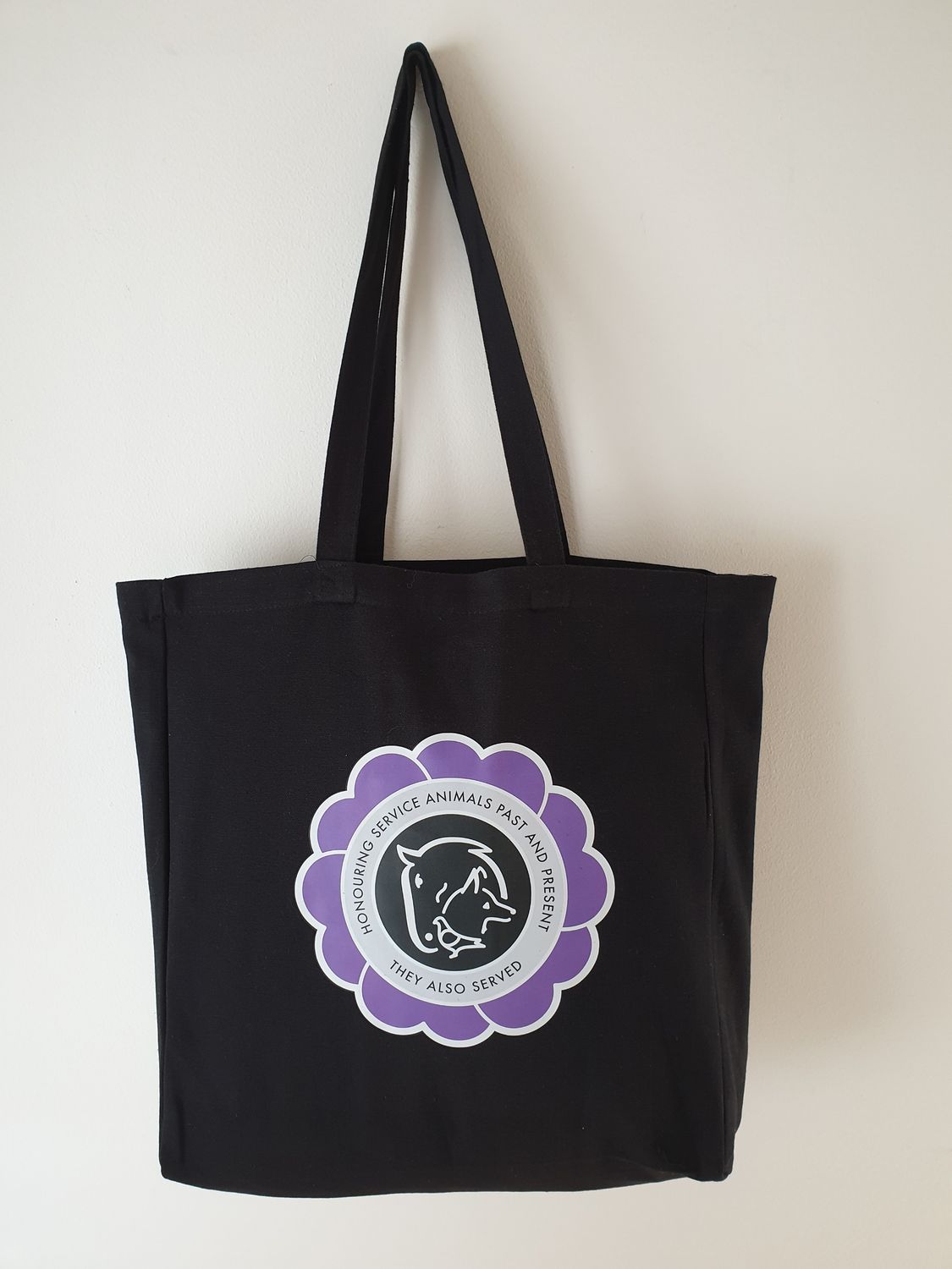 Purple Poppy Shopper in Black