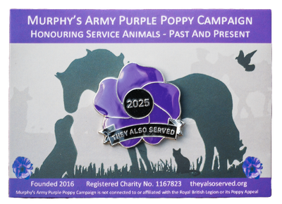2025 Purple Poppy Animal Remembrance Pin Badge