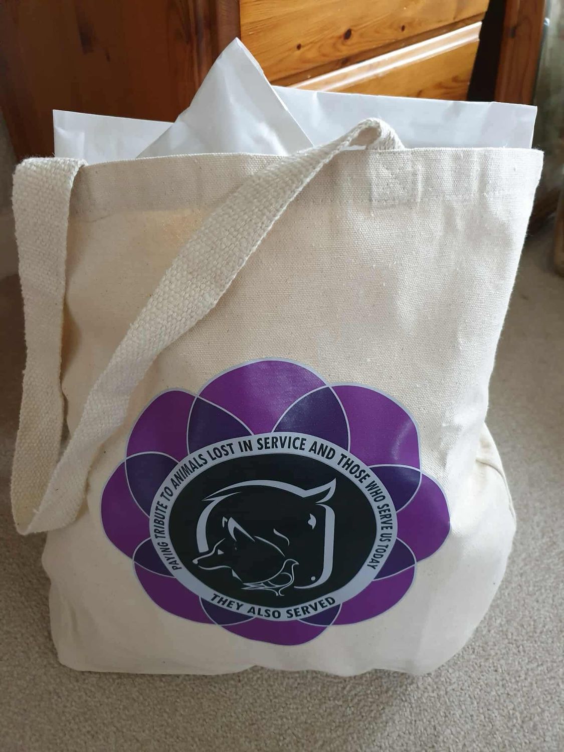 Purple Poppy Shopper in Natural