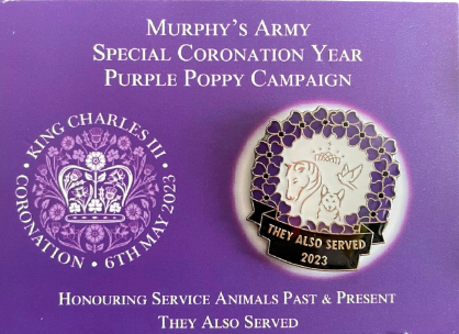 2023 Purple Poppy Animal Remembrance Pin Badge