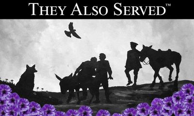 Purple Poppy Animal Remembrance Flag 5ft x 3ft