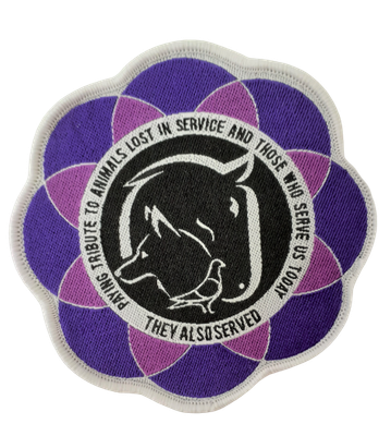 Purple Poppy Embroidered Biker Patch