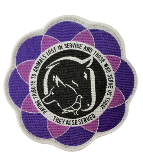 Purple Poppy Embroidered Biker Patch