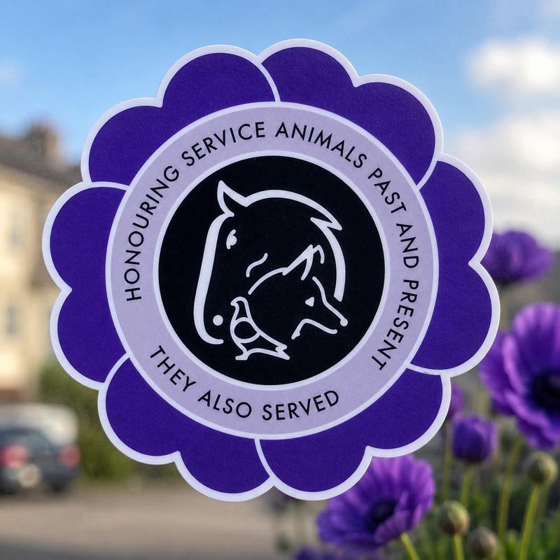 💜 Murphy’s Army Purple Poppy Window or Car Sticker 💜