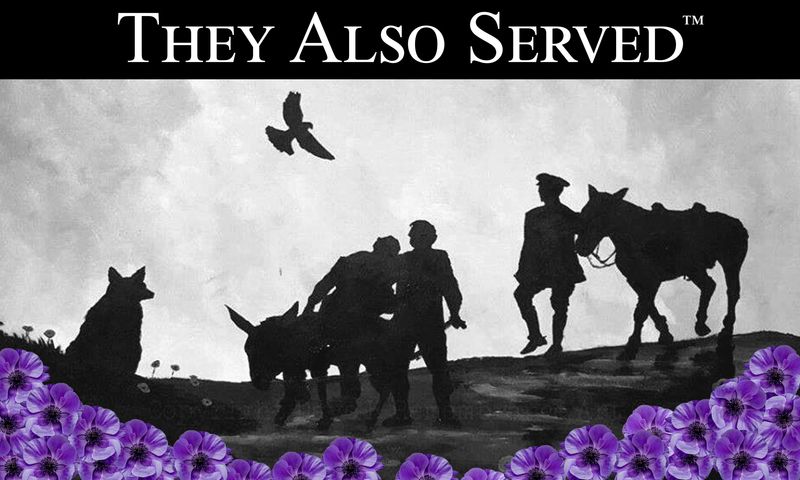 Purple Poppy Animal Remembrance Flag 5ft x 3ft