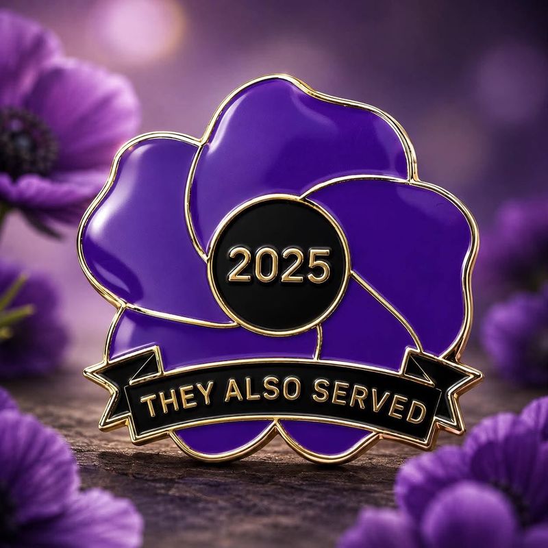 Murphy’s Army 2025 Purple Poppy Animal Remembrance Pin Badge 💜🐾