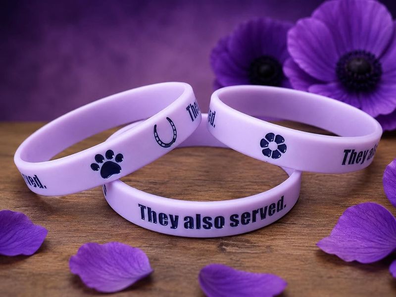 💜 Murphy’s Army Purple Poppy Wristband,  Adult &amp; Children’s Sizes 💜