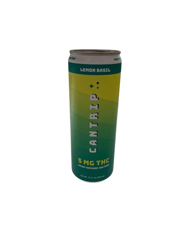 Lemon Basil 5mg THC Hemp infused Seltzer