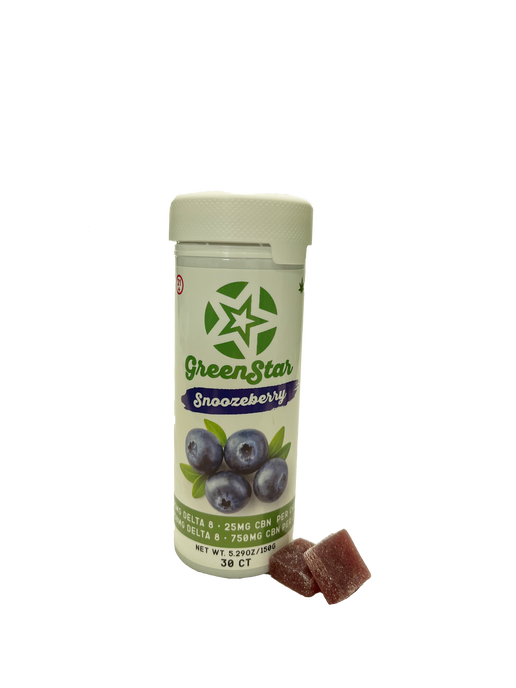 Fruit Chew - Snoozeberry 25mg Delta 8/ 25mg CBN 30ct Jar