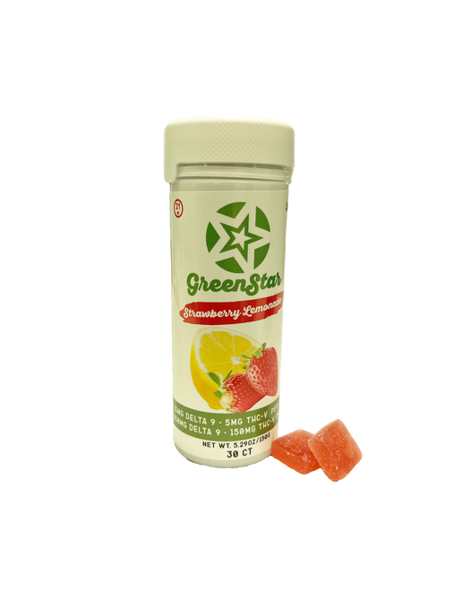Fruit Chew - Strawberry Lemonade 15mg Delta 9/5mg THC-V 30 ct. Jar