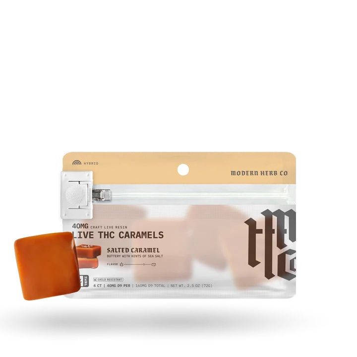 Anytme Better  Day Live Resin THC Carmels 40mg D9| 2mg CBDa 4ct Bag