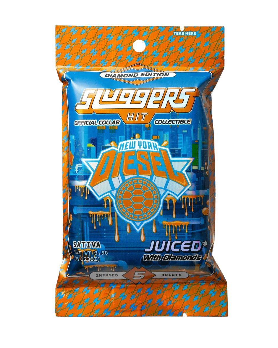 Sluggers 5ct Infused Joints 3.5g, Strain: New York Diesel Sativa