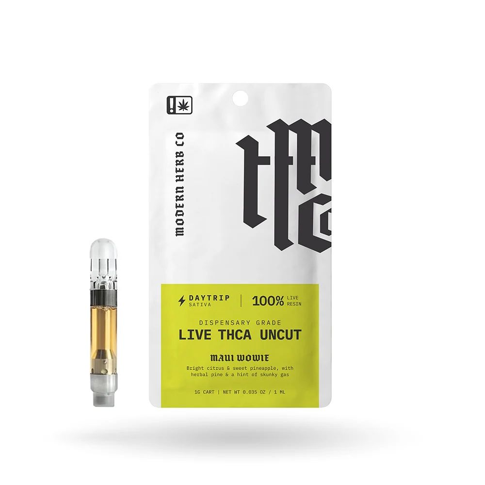THCa Live Resin 1g Cartridge Uncut, Strain: Maui Wowie Sativa