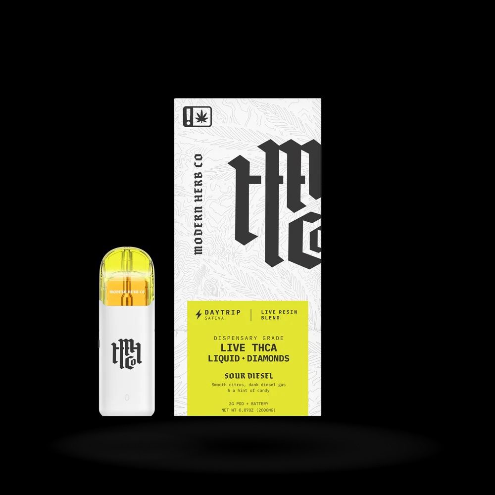 THCa POD Kit Live Resin Liquid Diamonds, Strain: Sour Diesel Sativa