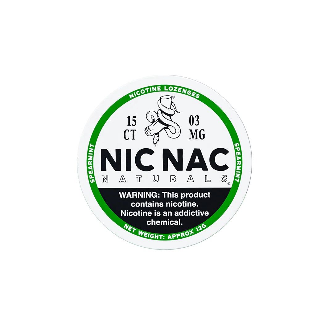 Nic Nac Nicotine Lozenges, Flavor/MG: Spearmint 3mg