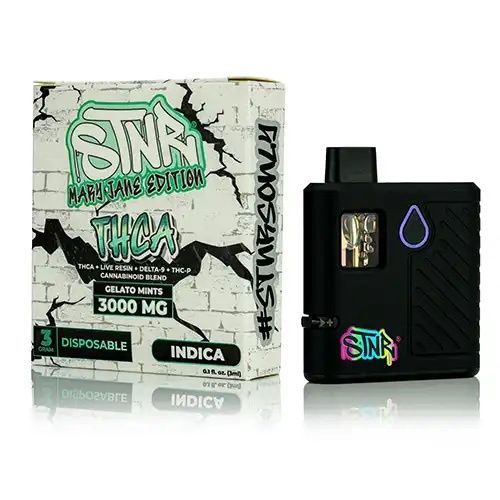 STNR Mary Jane Edition 3g Disposable, Strain: Gelato Mints Indica