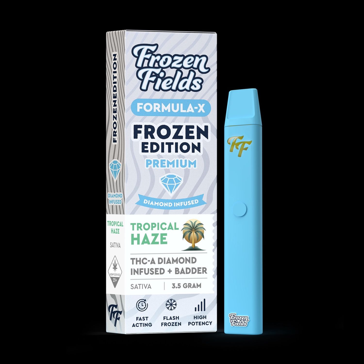 Formula-X Frozen Edition Premium 3.5g Disposable Vape, Strain: Tropical Haze Sativa