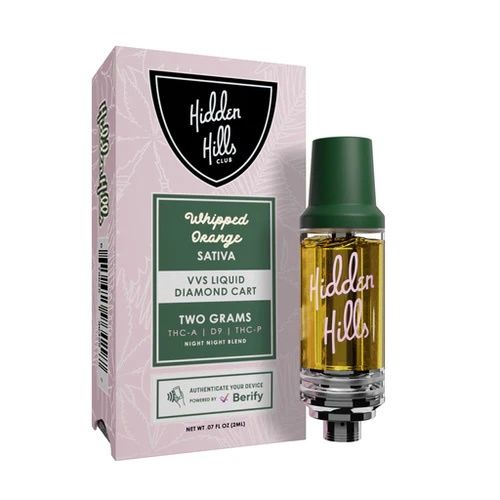 VVS Liquid Diamond 2g Cartridge Night Night Blend, Strain: Whipped Orange Sativa