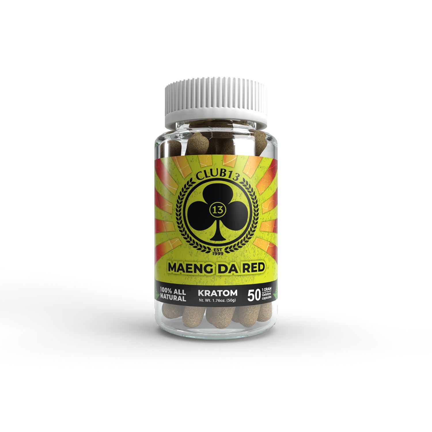 Club 13 Kratom Capsules 50ct - Maeng Da Red