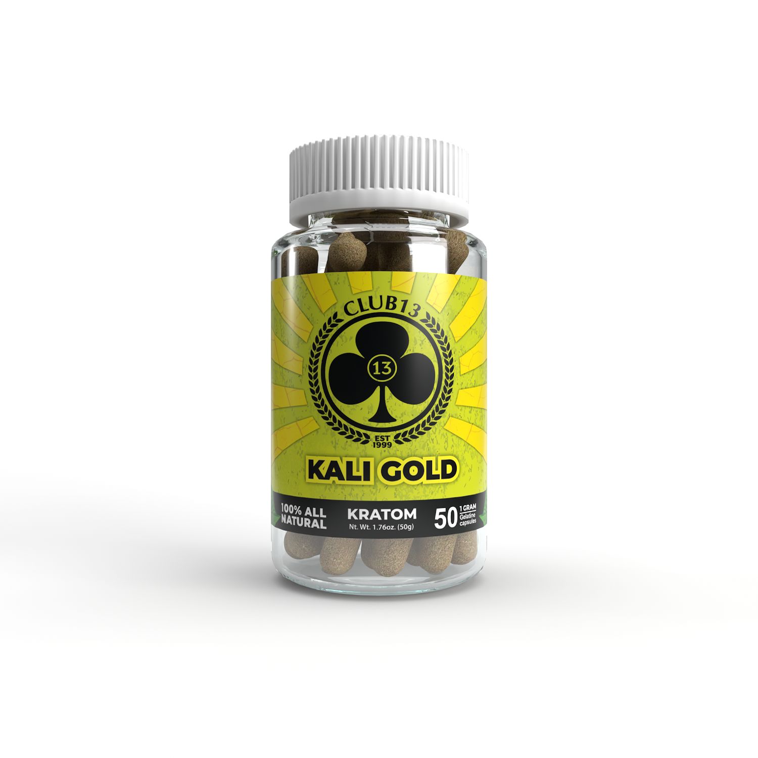 Club 13 Kratom Capsules 50ct - Kali Gold