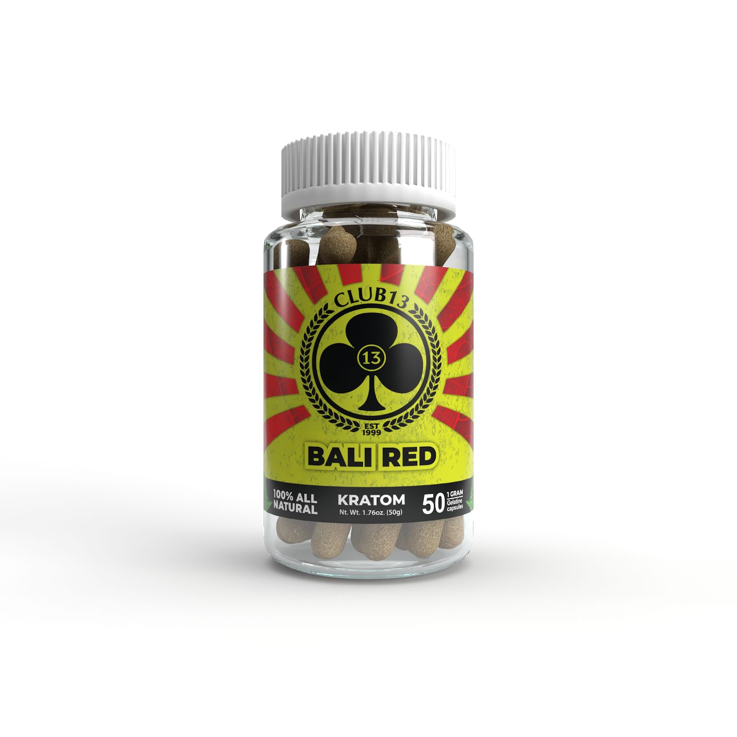 Club 13 Kratom Capsules 50ct - Bali Red
