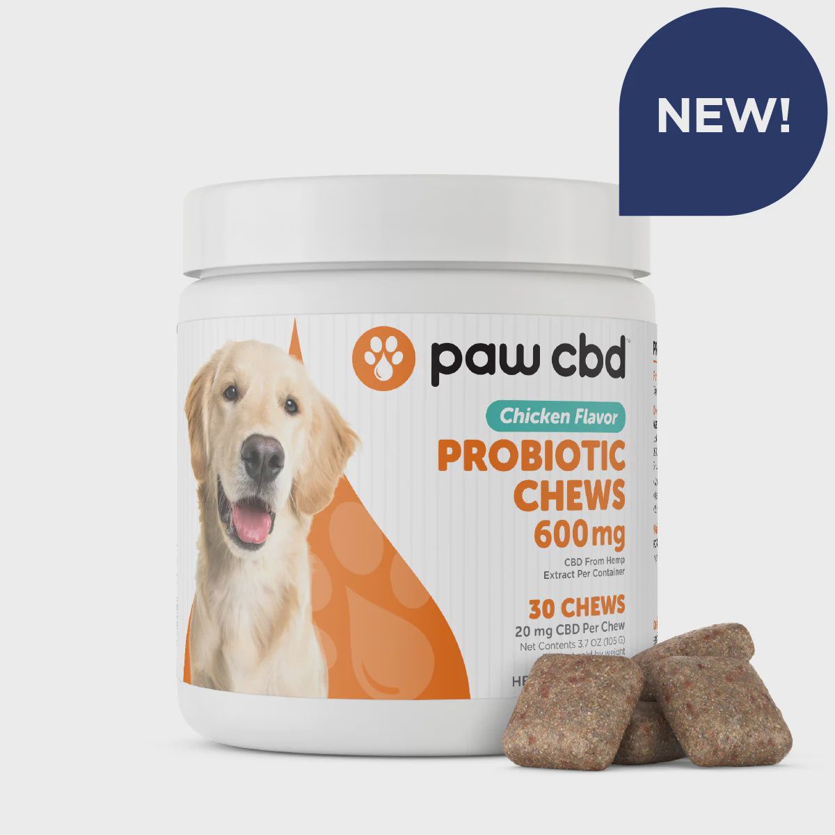 Paw CBD probiotic chews 600mg