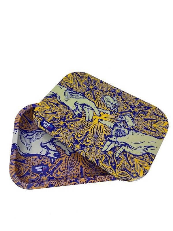 Metal rolling tray with lid
