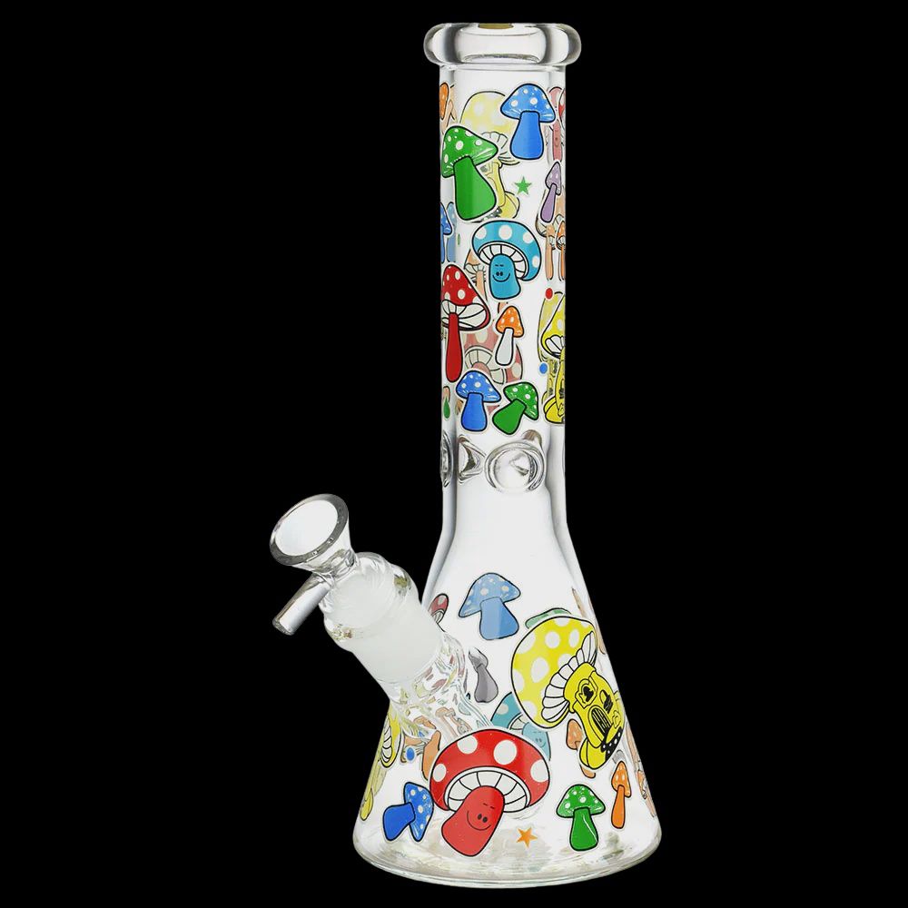 10" glow in the dark mushroom bong