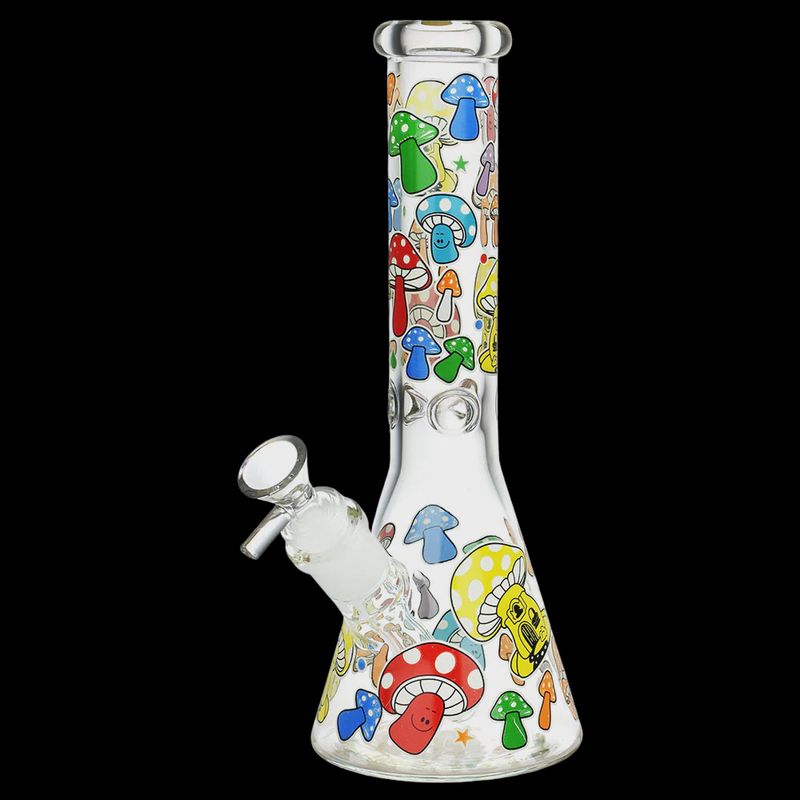 10" glow in the dark mushroom bong