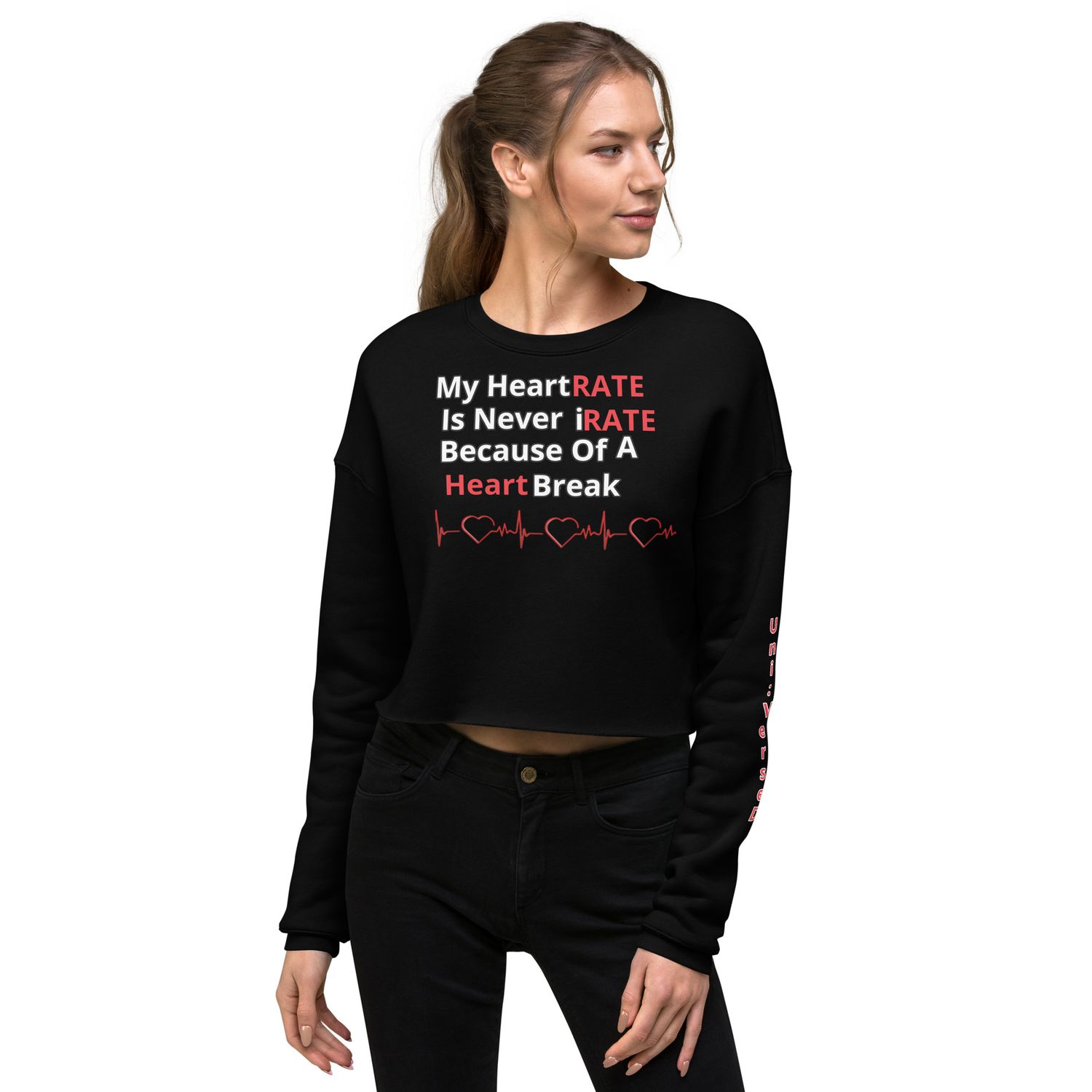 Heart Rate Crop Sweatshirt