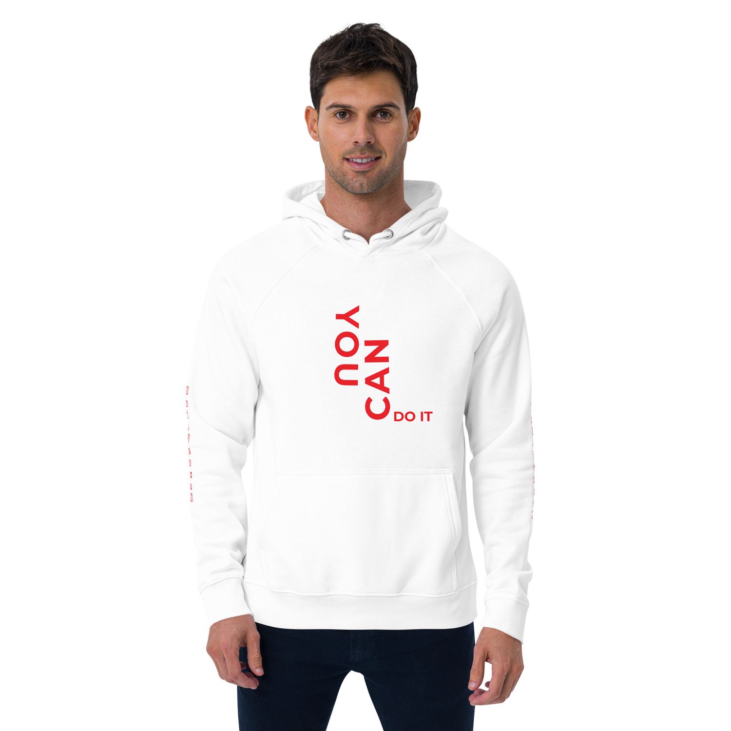 You Can Do It  Eco Raglan Hoodie