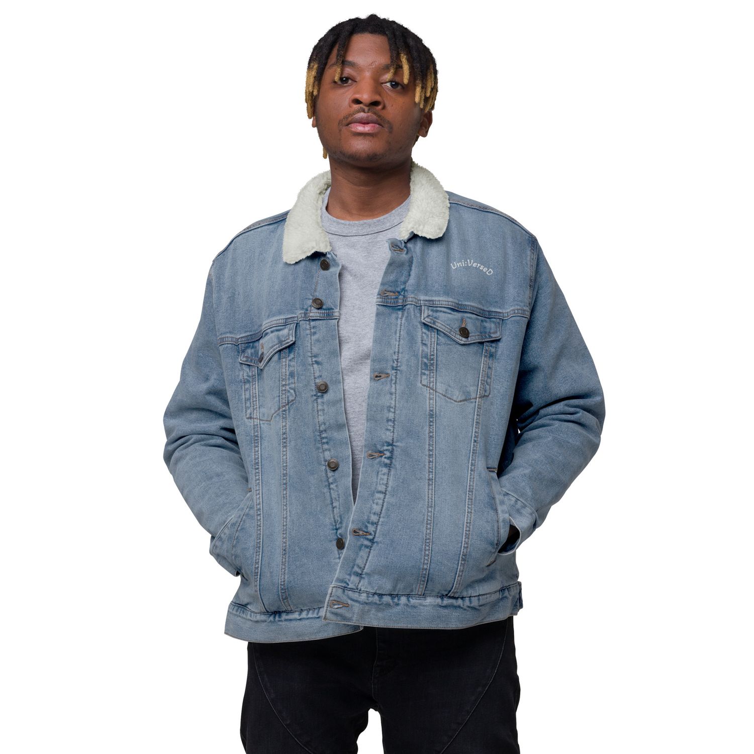 Uni:VerseD Unisex Denim Sherpa Jacket