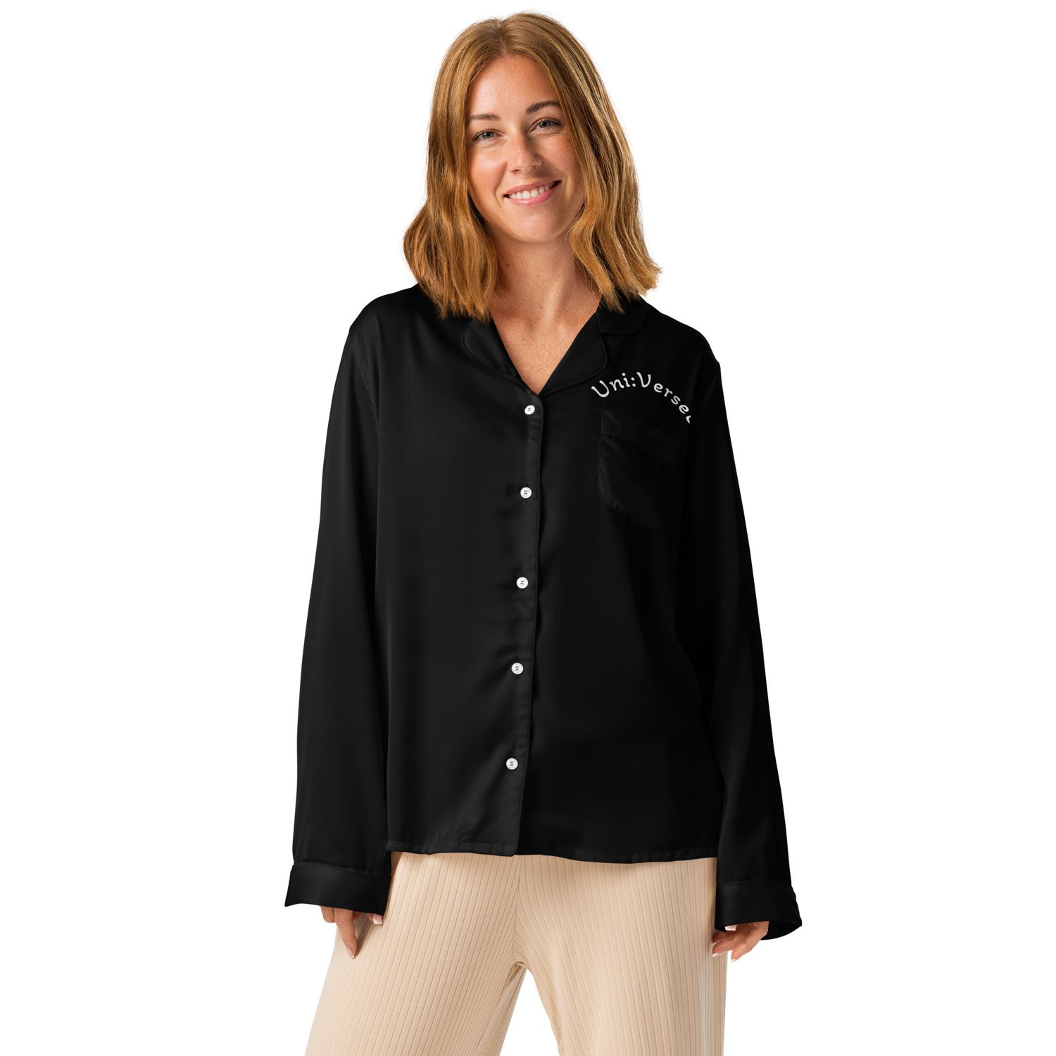 Uni:VerseD Black Long Sleeve Pajama Top Uni:VerseD Black Long Sleeve Pajama Top