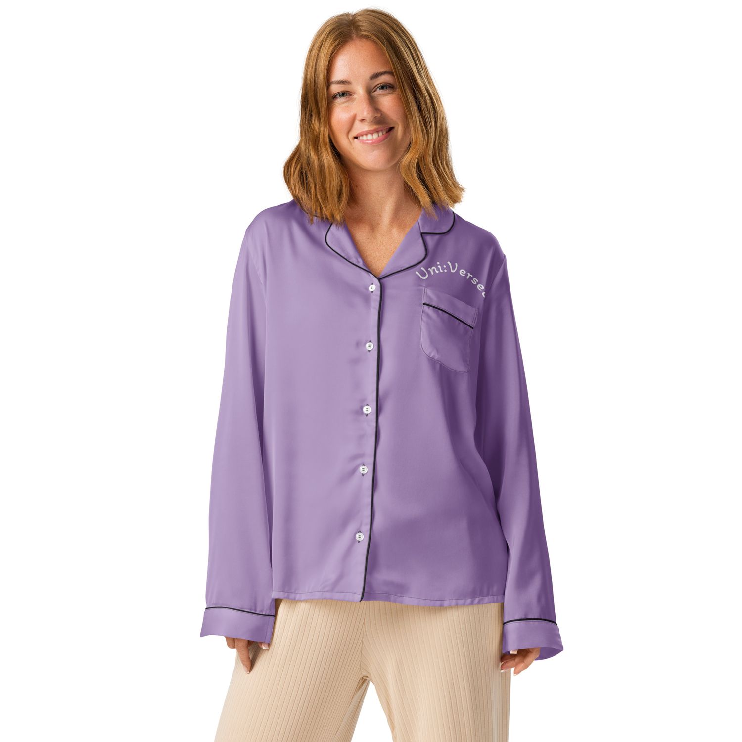 Light Purple Long Sleeve Pajama Top