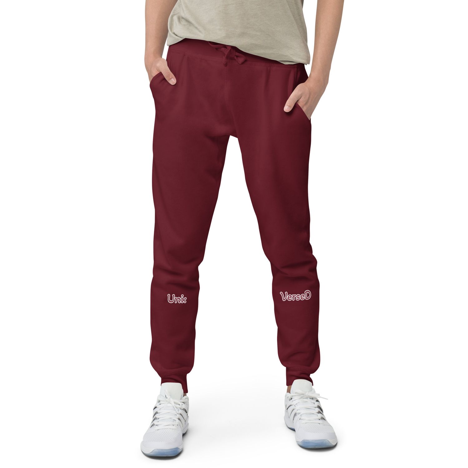 Unisex Uni:VerseD Burgundy fleece sweatpants Unisex Uni:VerseD Burgundy fleece sweatpants