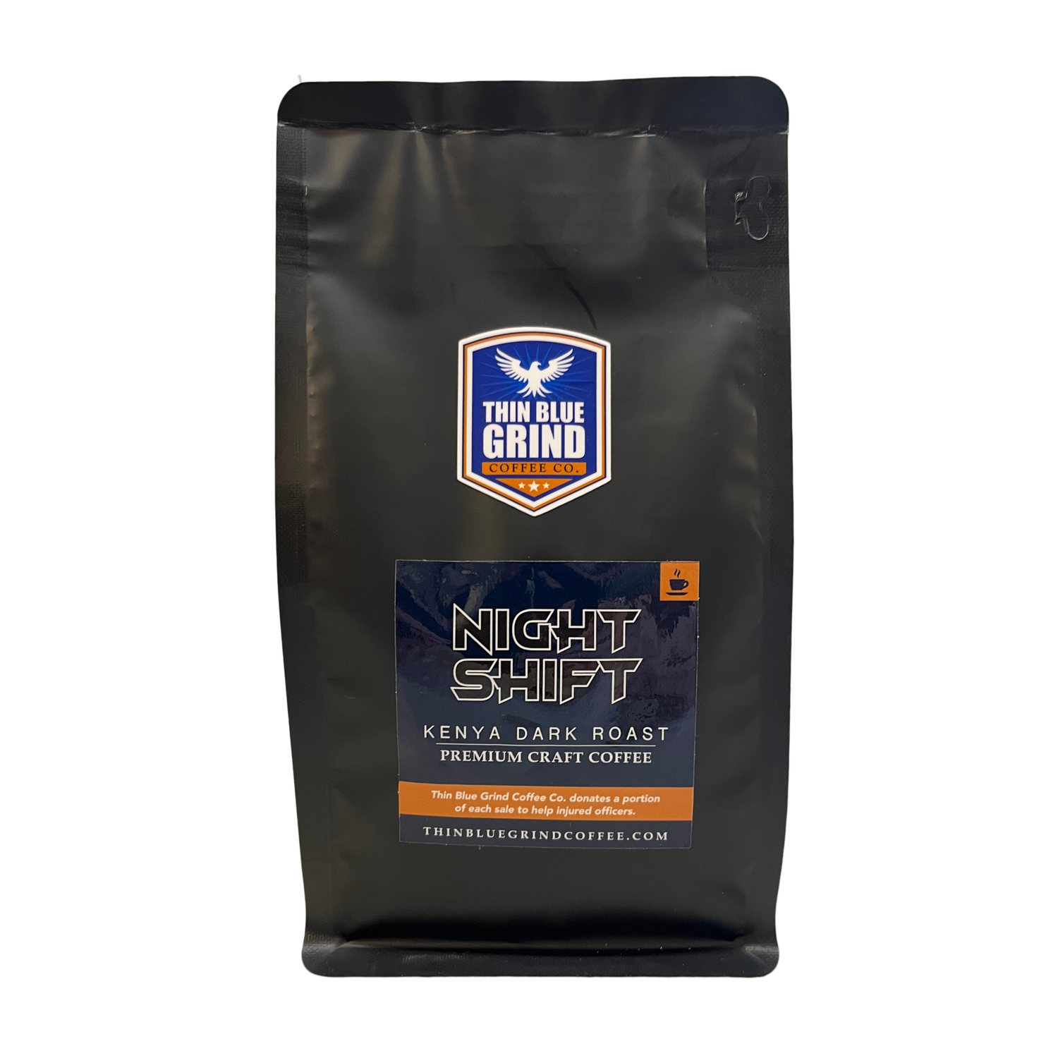 Thin Blue Grind Coffee Co. Night Shift, 12oz Ground Coffee