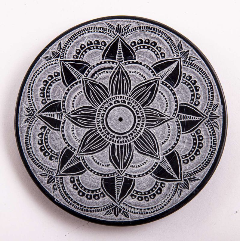 Stäbchenhalter Mandala, kleinSpeckstein Stäbchenhalter Mandala, kleinSpeckstein