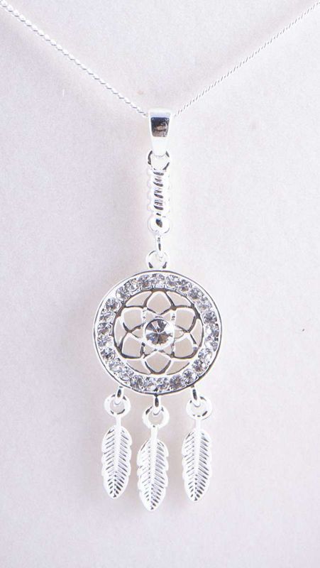 Traumfänger Anhängerversilbert mit 50 cm Kette Traumfänger Anhängerversilbert mit 50 cm Kette