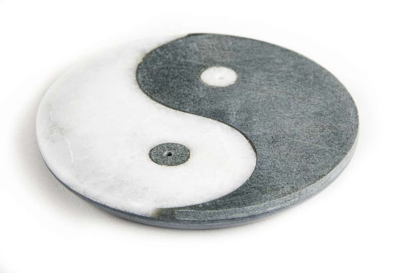 Ying-Yang - Räucherstäbchenhalter aus Marmor10 cm Ying-Yang - Räucherstäbchenhalter aus Marmor10 cm