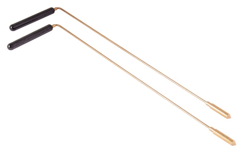 Wünschelrute mit Holzgriff, 38 cm Wünschelrute mit Holzgriff, 38 cm "für den Zeugen" (zum besonderen Suchen)