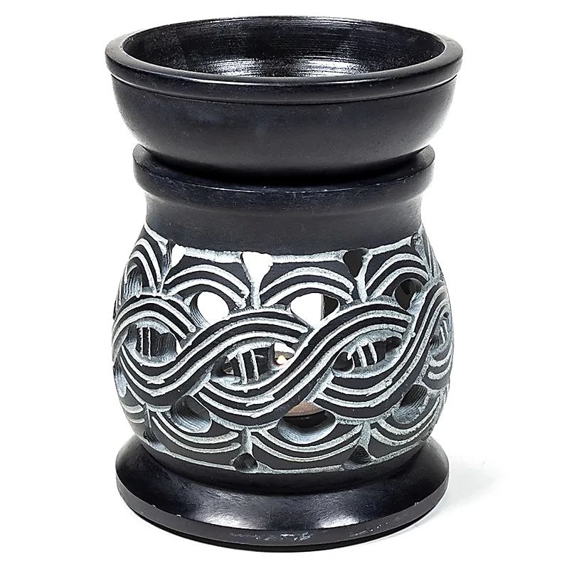 Duftlampe Keltische Knoten schwarzer Speckstein